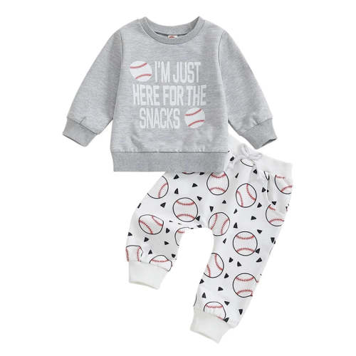 Hazel & Bo HERE FOR THE SNACKS Baseball Outfit - Shop