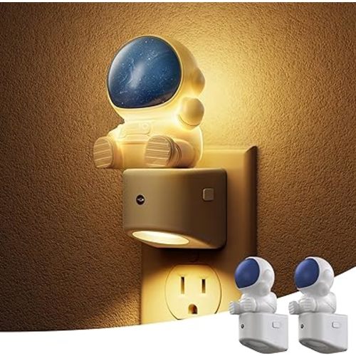 L LOHAS LED Night Light for Kids, 3D Space Night Light Plug in, Dusk to Dawn Nursery Night Lights, RGB+Soft White 3000K, 3 Lighting Modes, Room Decor, Children