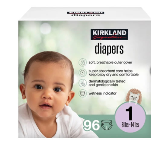 Kirkland Signature Diaper Size 1, 96-count | Costco