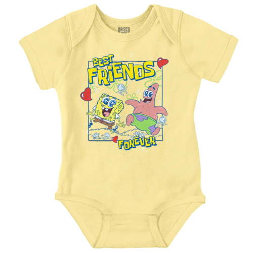 SpongeBob Patrick Best Friend Forever Romper Boys or Girls Infant Baby Brisco Brands 6M