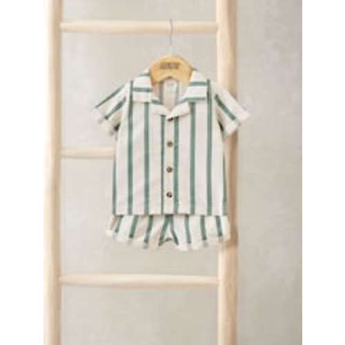 Buy Mamas & Papas Green Stripe Shirt & Shorts Outfit Set from Next USA