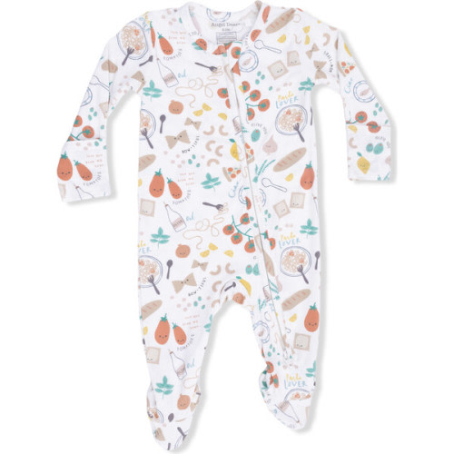 Pasta Lovers, 2 Way Zipper Footie - Angel Dear | Maisonette