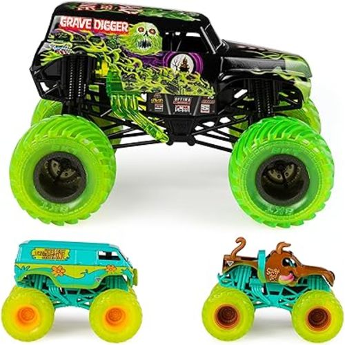 Monster Jam, Curse of The Gasoline 3-Pack of Official Exclusive Monster Jam Die-Cast Trucks