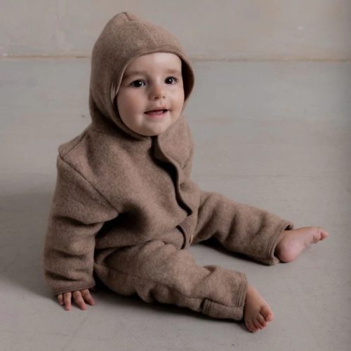 Pipit Baby Suit - Merino Wool Fleece - Driftwood