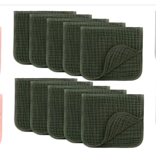 Muslin Burp Cloth Pack Of 10 Large 6 Layer Ultra Absorbent Cloth For B – Cozy Stroller