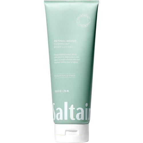 Saltair Retinol Revive Night Lotion – Dual-Action Retinol Body Lotion for Smoother, Firmer Looking Skin – Hydrating Moisturizer with Kelp, Allantoin & Glycerin – 13oz Pump Bottle