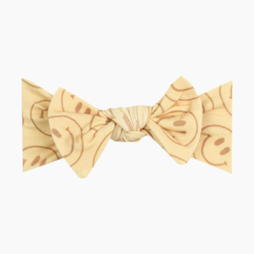 Copper Pearl Knit Headband Bow - Vance