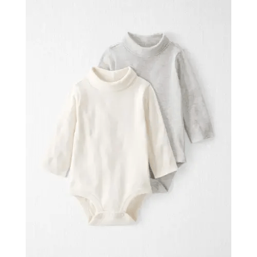 Baby 2-Pack Organic Cotton Rib Mock Neck Bodysuits - Little Planet | Carter's