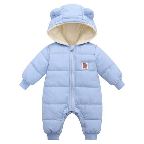 LRen Girls Down Coat Winter Warm Hooded Jacket Outerwear For Baby Toddler 0-24 Months,0-3 Months,Z8-Light Blue
