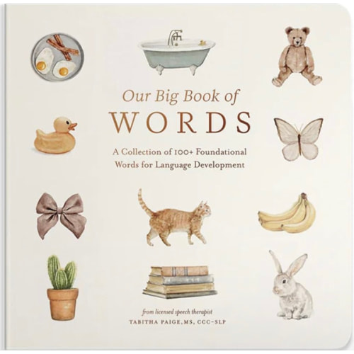 Our Big Book of First Words: A Collection of 100+ Foundational Words for Language Development (Tabitha Paige Children's Book Series)