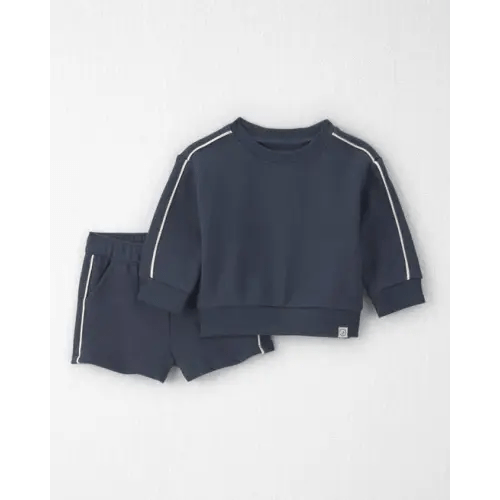 Baby 2-Piece Organic Cotton French Terry Pullover & Short Set - Little Planet | Carter's - 6 months