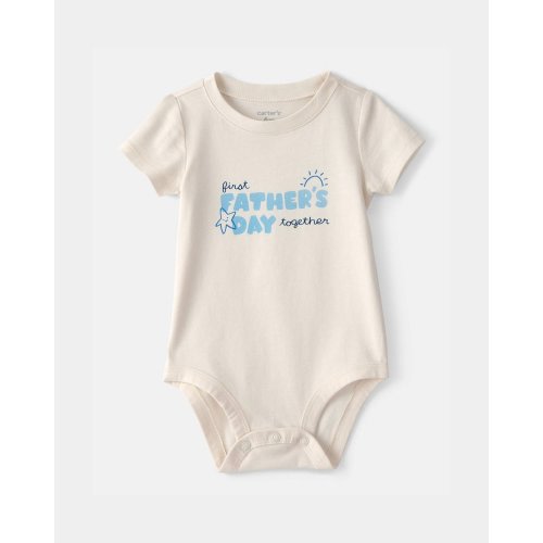 Baby 'Fathers Day' Graphic Bodysuit - Cream | Carter's