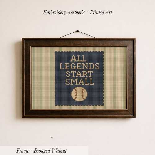 All Legends Start Small™ Print ∙ Vintage Sports Nursery Wall Art ∙ Baseball ∙ 1637