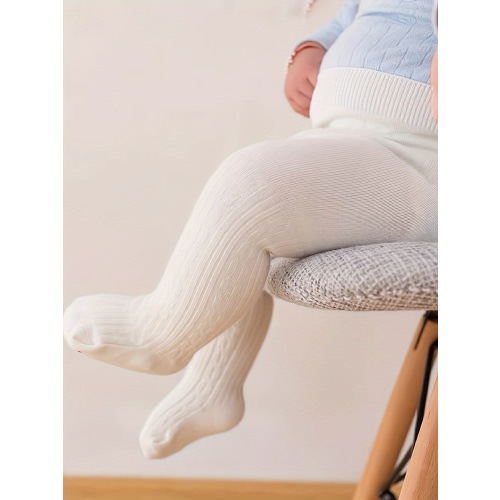 3-6mth [Versatile Leggings] Versatile Elastic Waist Baby's Solid Color Jacquard Leggings | Infant & Toddler Girl's Clothing