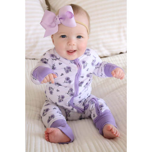 Convertible Zip Romper | Amethyst Garden