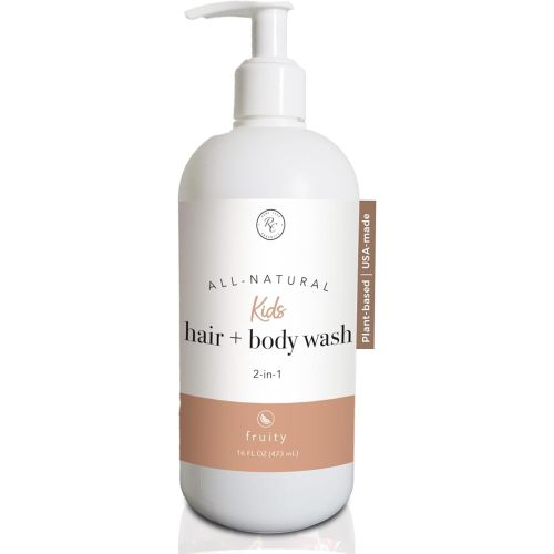 Rowe Casa Organics 2-in-1 Kids Hair & Body Wash with Therapeutic Essential Oils – Sleepy Kids Shampoo & Body Wash with Floral, Relaxing & Calming scent – 16 Fl. Oz