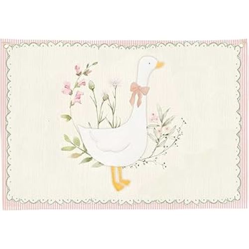 Silly Goose Nursery Rectangular Canvas Banner-Boho Flag Wall Sign Decor for Girls Toddler Kids, Baby Room Above Crib Bedroom Playroom Reading Room Decor-Baby Shower Birthday Christmas Gift