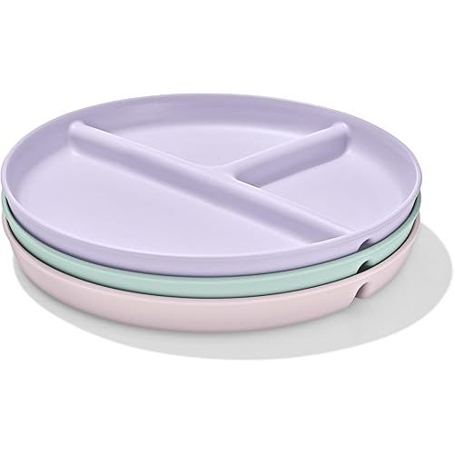 OXO Tot Stackable Divided Plates Set - 3pk - Light