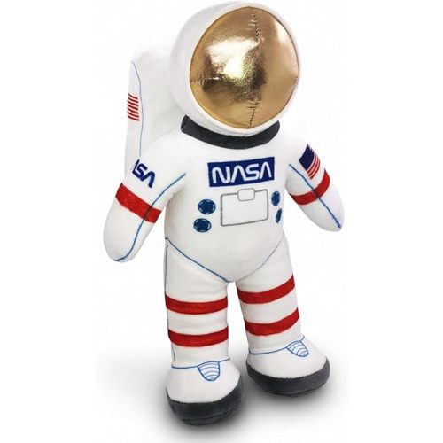 ArtCreativity 12" Super Soft Plush Toy Astronaut Figurine, Realistic Astronaut with NASA & USA Flag Arm Patches, Space Room Decor Astronauts for Kids 3-5, Toddler Baby Toys, Great Birthday Gift