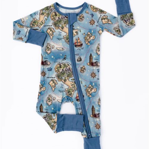 Neverland Map Bamboo Sleeper – Little Crowns & Capes