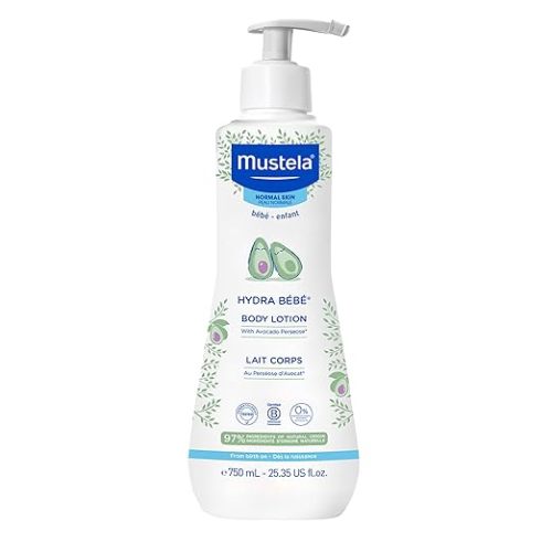 Mustela Hydra Bebe Body Lotion - Daily Moisturizing Baby Lotion with Natural Avocado, Jojoba & Sunflower Oil – Various Sizes
