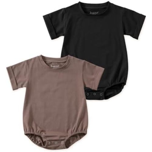 Jimonda Cotton Baby Infant Romper Set Boy Girl Bubble Bodysuit T-shirts 2PC