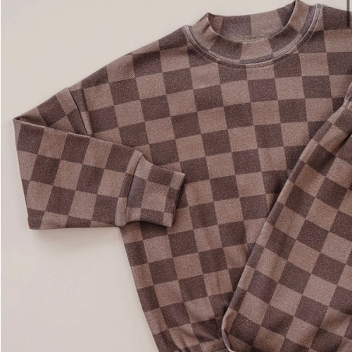 Jogger Set | Espresso Checkered