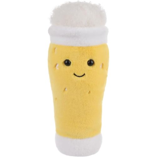 Apricot Lamb Beer Plush Soft Stuffed Animals Plush Toys Yellow 9.5''