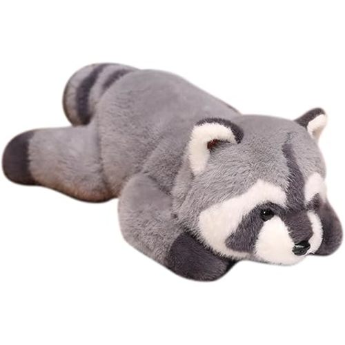 Soft Raccoon Stuffed Animals, 11 Inch Weighted Plush Toys Cute Cuddly Body Pillow Hug Sleeping Fluffy Wild Animal Toys Bed Decor Plushie Doll Gift for Birthday Kids Girls Boys