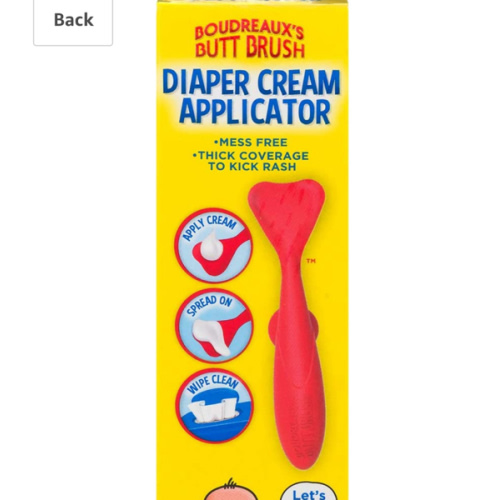 Boudreaux's Butt Brush Diaper Rash Cream & Ointment Applicator, 1 Silicone Brush - Brush Applicator