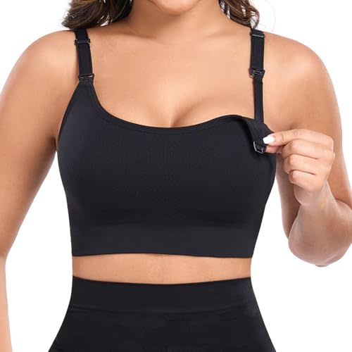 Angelhood Women's Non-Padded Minimizer Sports Nursing Bras Wirefree Full Coverage Large Bust Light Support Sport