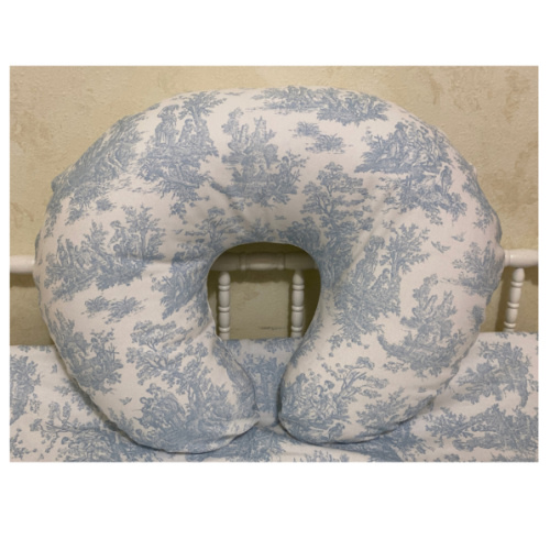 Blue Toile Nursing Pillow Cover - Just Baby Designs