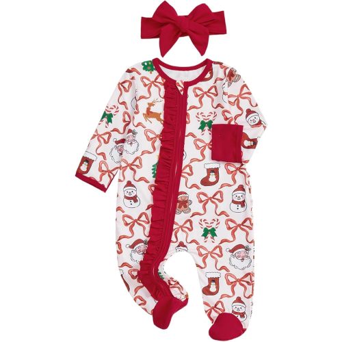My First Easter Baby Girl Outfit Newborn Carrot Bunny Footie Jumpsuit Ruffle Zipper Romper Cute Easter Baby Clothes