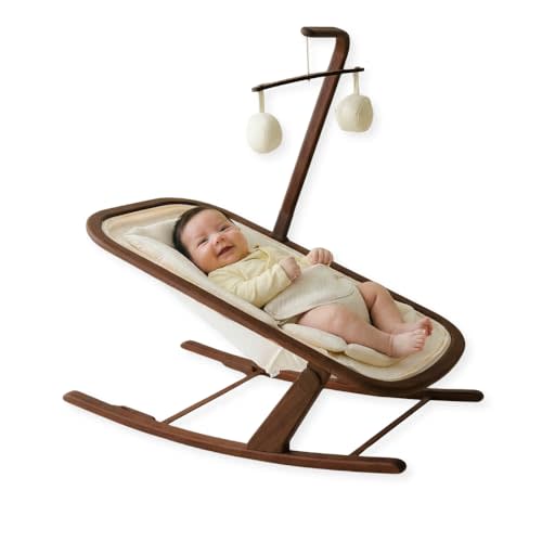 Snuggle Me Baby Bouncer | 2 in 1 Infant Rocker | 2-Position Recline | Newborn to Toddler (Birth -20 lbs) | Newborn Insert & Toy Bar Included | JPMA/BSA Certified | Easy Wash Organic Cotton