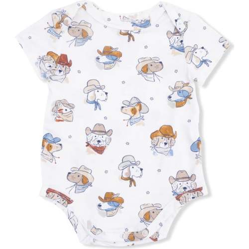 Cowdogs - Short Sleeve Bodysuit - Angel Dear | Maisonette