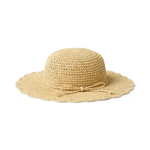 Girl Natural Scalloped Straw Sun Hat by Janie and Jack