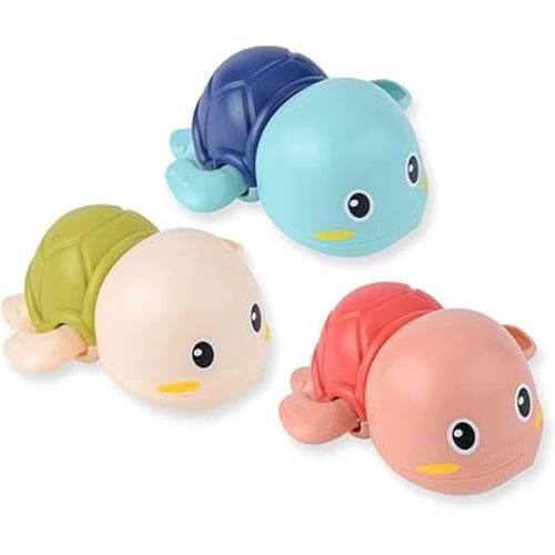 3 Pack Bath Toys , Cute Swimming Turtles Wind Up Toys, Floating Baby Bathtub for Baby Toddlers, Floating Bath & Pool Toys for Kids, Infants and Newborns, Shower Funny Gift