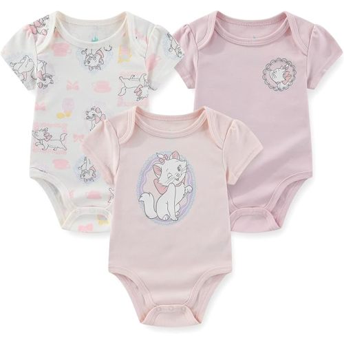 Disney The Aristocats Marie the Cat Baby Girls 3 Pk Bodysuit for Infants