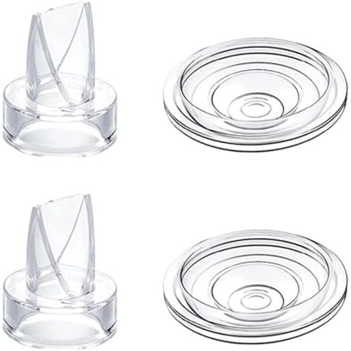 2Pcs Duckbill Valves and 2Pcs Diaphragm Compatible with Momcozy S12 Pro/S9 Pro/S12/S9 24mm Breast pump, Mom cozy Breast Pump Replacement Accessories