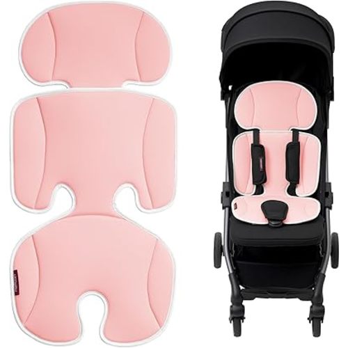 Momcozy Stroller Cooling Pad | Universal Soft Cooler Pad, Breathable & Adjustable Seat Liner | Detachable 2-Piece Cooling Cushion | Fits Strollers, Crib, High Chair, Bassinet, Swing