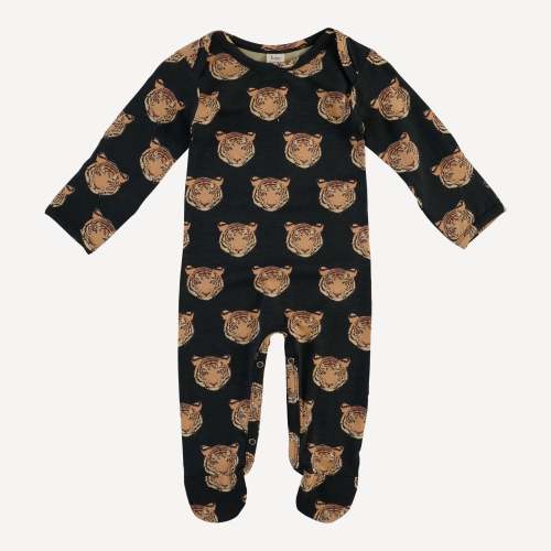 long sleeve lap neck footie | og tigers | bamboo – kate quinn