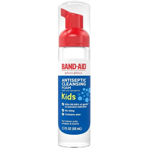 Band-Aid Brand First Aid Antiseptic Cleansing Foam for Kids, 2.3 fl. Oz