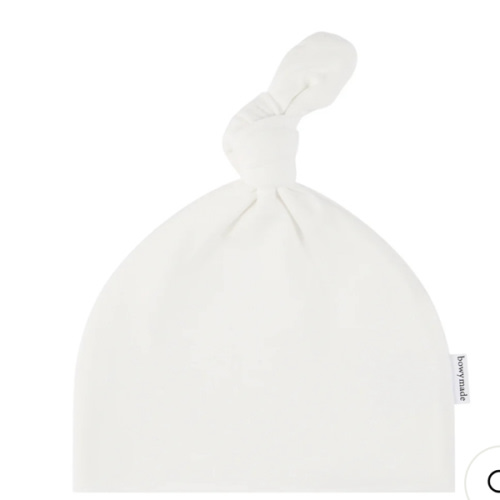 Top Knot Beanie - Vanilla