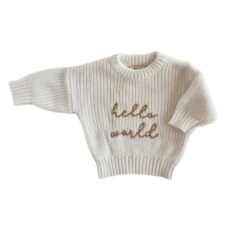 "Hello World" Mini Knit Sweater