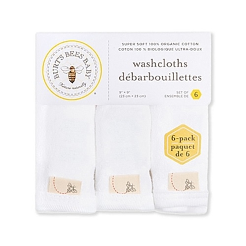 Burt's Bees Baby® 6-Pack Cloud Organic Cotton Washcloths