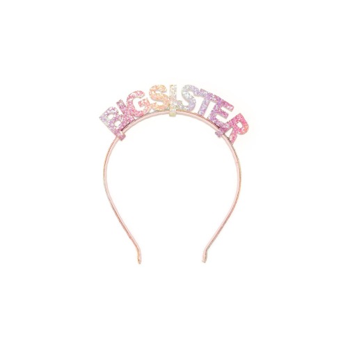 Pastel Rainbow Big Sister Headband