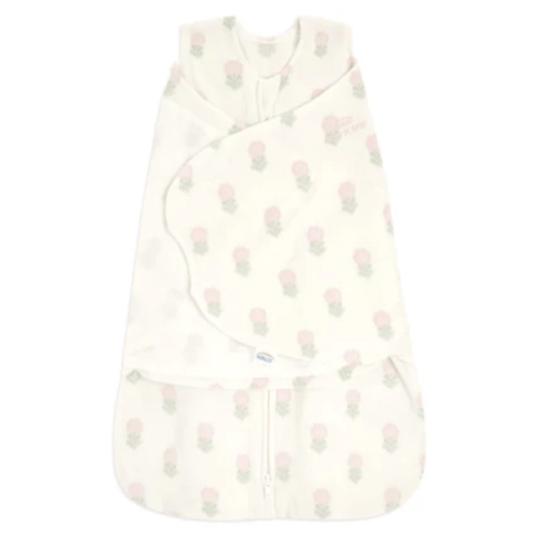 Micro-Fleece Baby Swaddle Block Flower | Newborn | HALO US