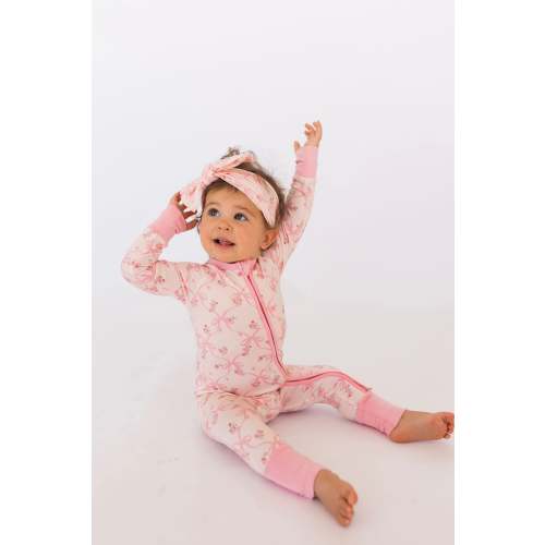 Rosie Bow Zipper Romper