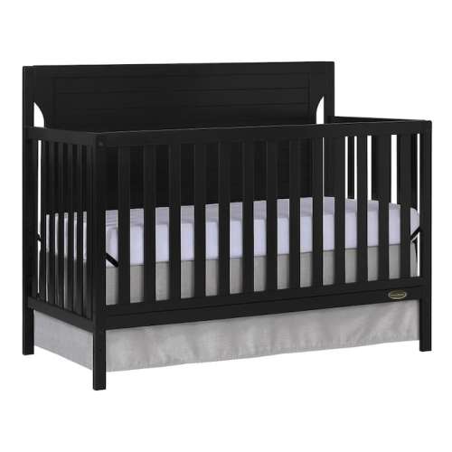 Dream On Me Cape Cod Black 5 in 1 Convertible Crib