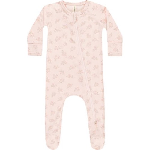 Floral Zip Footie, 3-6M
